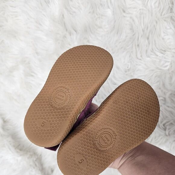 LIVIE & LUCA Boots Pepper Mulberry Mauve Pink Baby Girl Size 5 Ruffle - Picture 7 of 7